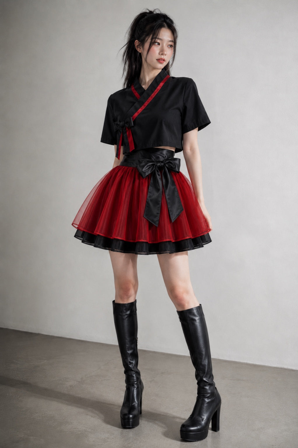 Hanbok Moderno Crimson Night
