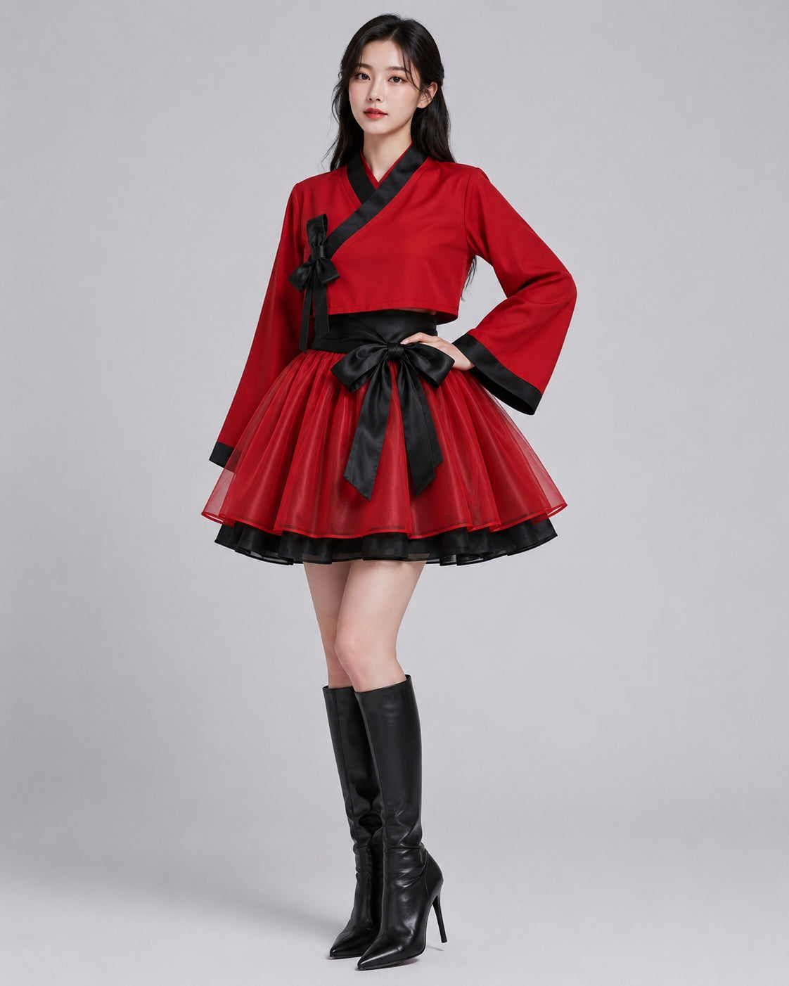 Hanbok Moderno Red Eclipse