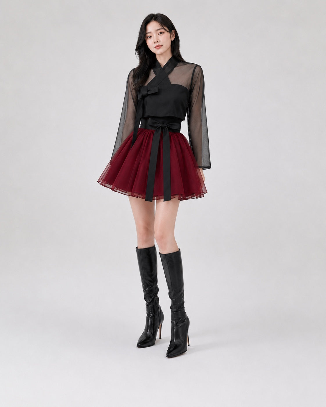 Hanbok Moderno Midnight Wine
